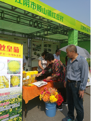 江陰市顧山鎮紅豆村:參加無錫農委組織的“走在鄉間的小路上”農產品展銷